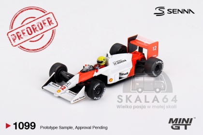 PREORDER MINI GT MGT01099 1988 McLaren MP4/4 #12 Ayrton Senna Japanese Grand Prix Winner