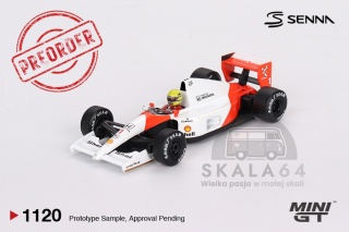 PREORDER MINI GT MGT01120-BL 1991 McLaren Mp4/6 #1 Ayrton Senna Japanese Grand Prix 2Nd Place