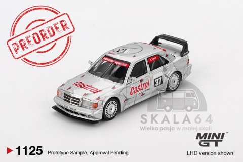 PREORDER MINI GT MGT01125-BL 1995 Mercedes-Benz 190E 2.5-16 Evolution Ii #37 Asia Touring Car Championship