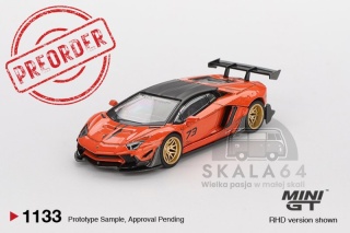 MINI GT MGT01133-BL 2025 Lamborghini Aventandor Lb-Works Limited Edition
