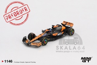 PREORDER MINI GT MGT01146-BL 2024 McLaren Mcl38 #81 Oscar Piastri Hungarian F1 Gp
