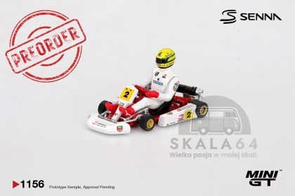 PREORDER MINI GT MGT01156 1993 Senna Kart Formula K #2 Ayrton Senna Da Silva Masters Of Paris-Bercy