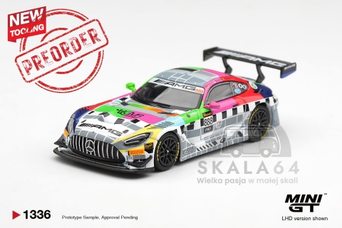 PREORDER MINI GT MGT01336-BL 2025 Mercedes-Benz AMG Gt3 888 Mercedes-AMG Team Gmr Meguiars Bathurst 12 Hour