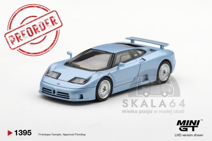 PREORDER MINI GT MGT01395-BL Bugatti EB110 GT Azzurro Metallizzato Mondial De L`Automobile 1:64