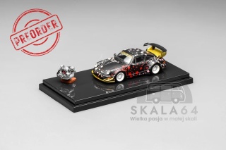 PREORDER MOTORHELIX Porsche 911 (964) RWB Rauh Welt Aoki Bodykit With Engine 1994 M62107 1:64