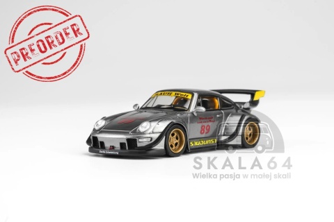 PREORDER MOTORHELIX Porsche 911 (993) RWB Rauh Welt N 89 Ramintra Coupe 1993 M62303 1:64
