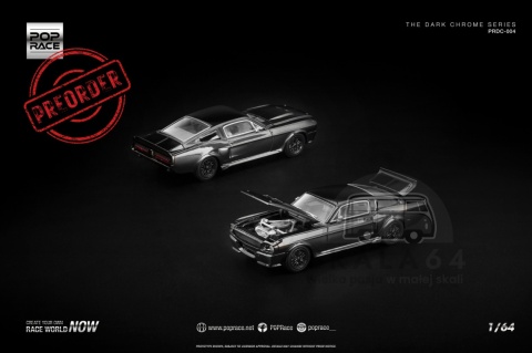 PREORDER POP RACE Dark Chrome Ford Shelby Mustang GT500 PRDC004 1:64