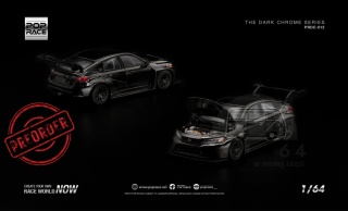 PREORDER POP RACE Dark Chrome Honda Civic FL5 TCR PRDC012 1:64
