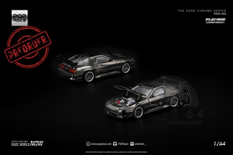 PREORDER POP RACE Dark Chrome Mazda RX-7 FC3S RE-Amemiya PRDC008 1:64