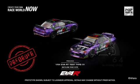 PREORDER POP RACE NIssan EVA RT Test Type-01 Skyline R32 PR640453 1:64