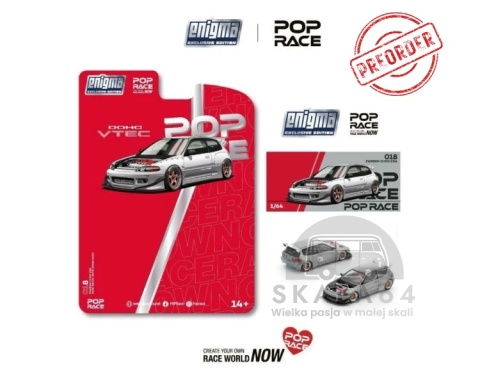 POP RACE Enigma Honda Civic EG6 Pandem PRE018 1:64