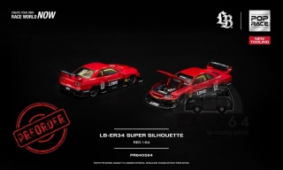 PREORDER POP RACE Nissan LB-ER34 Super Silhouette PR640594 1:64