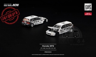 PREORDER POP RACE Honda Civic (EF9) #15 JTC 1991 InterTEC PR640553 1:64