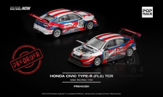 PREORDER POP RACE Honda Civic Type-R (FL5) TCR M&K Racing PR640391 1:64