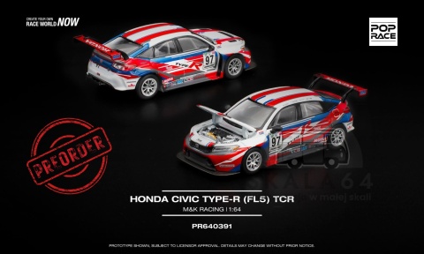 PREORDER POP RACE Honda Civic Type-R (FL5) TCR M&K Racing PR640391 1:64