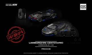 PREORDER POP RACE Lamborghini Centenario PR640438 1:64
