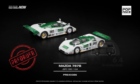 PREORDER POP RACE Mazda 787B JSPC 1991 PR640386 1:64