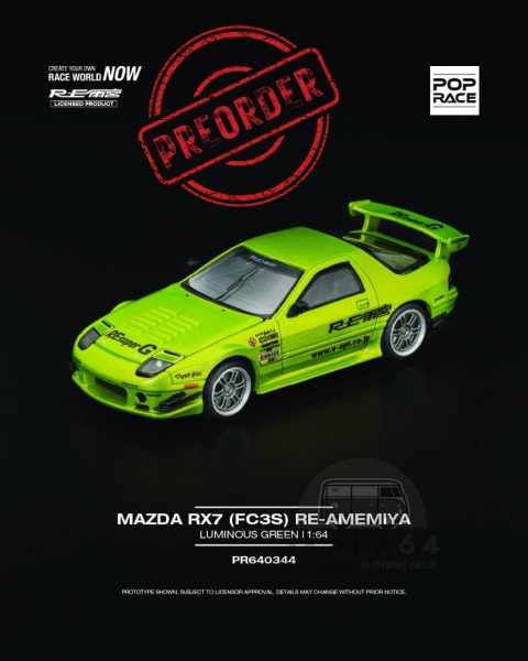 PREORDER POP RACE Mazda RX-7 FC3S RE-Amemiya PR640344 1:64