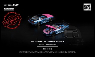 PREORDER POP RACE Mazda RX-7 (FC3S) RE-Amemiya Street7 Chrome PR640592 1:64