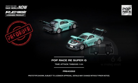 PREORDER POP RACE Mazda RX-7 FD3S RE Super G Time Attack TAS 2025 PR640262 1:64