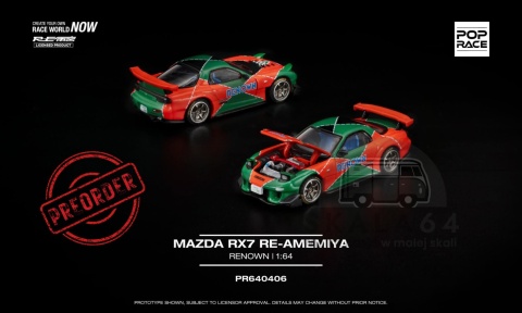 PREORDER POP RACE Mazda RX-7 RE-Amemiya Renown PR640406 1:64