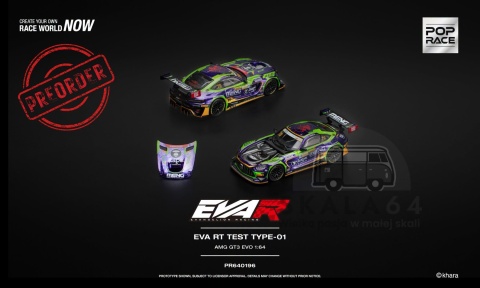 PREORDER POP RACE Mercedes-AMG GT3 EVO EVA RT Test Type-01 PR640196 1:64