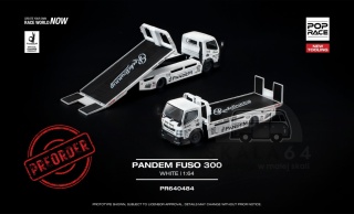 PREORDER POP RACE Mitsubishi Pandem Fuso 300 Flatbed Transporter PR640484 1:64