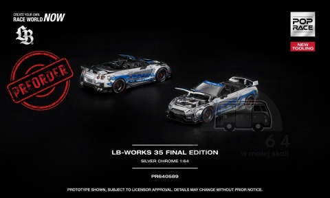 PREORDER POP RACE Nissan 35GT-R LB-WORKS Final Edition PR640589 1:64