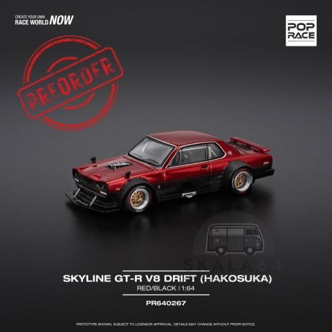 PREORDER POP RACE Nissan Skyline GT-R V8 Drift Hakosuka PR640267 1:64