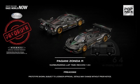 PREORDER POP RACE Pagani Zonda R Nürburgring Lap Time Record PR640582 1:64