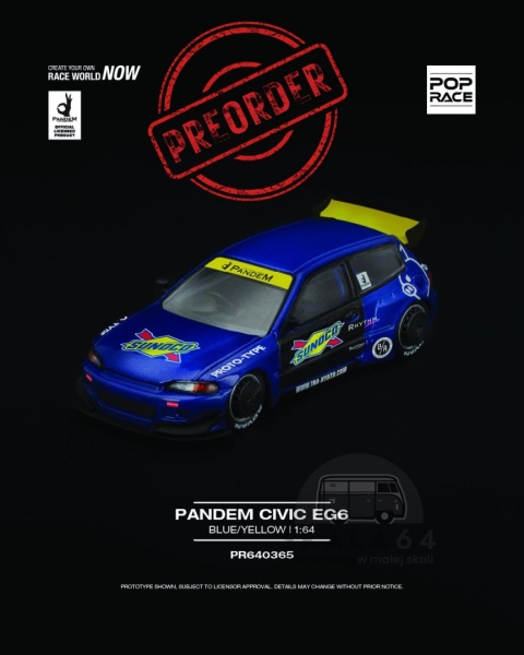 PREORDER POP RACE Pandem Civic EG6 PR640365 1:64