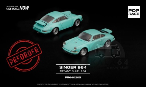 PREORDER POP RACE Porsche Singer 964 Tiffany PR640205 1:64
