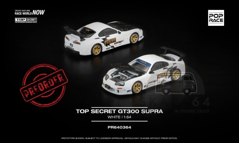 PREORDER POP RACE Toyota Supra GT300 Top Secret PR640364 1:64