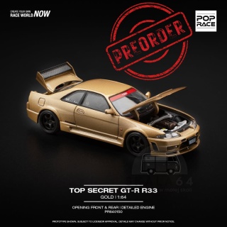 PREORDER POP RACE Top Secret R33 GT-R PR640150 1:64