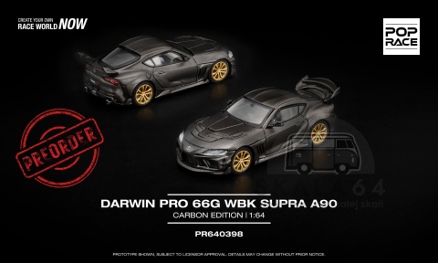 PREORDER POP RACE Toyota DarwinPRO 66G WBK Supra A90 PR640398 1:64