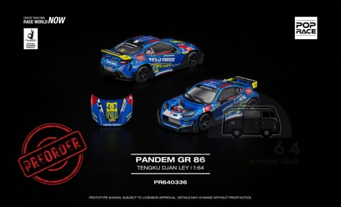 PREORDER POP RACE Toyota GR86 Pandem Tengku Djan Ley PR640336 1:64