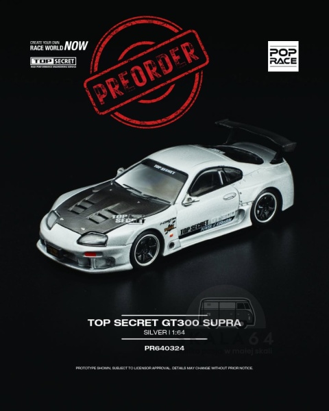 PREORDER POP RACE Toyota Top Secret GT300 Supra PR640324 1:64