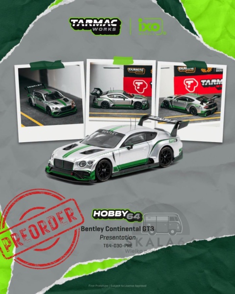 PREORDER TARMAC WORKS 2018 Bentley Continental GT3 Presentation 1:64