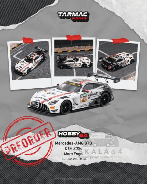 PREORDER TARMAC WORKS 2024 Mercedes-Benz AMG GT GT3 #130 Maro Engel DTM Championship 1:64