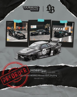 PREORDER TARMAC WORKS 2025 Nissan Skyline (R32) LB-Kaido Works 1:64