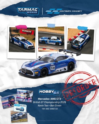 PREORDER TARMAC WORKS 2026 Mercedes-Benz AMG GT GT3 #18 Kevin TSE British GT Championship 1:64