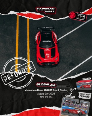 PREORDER TARMAC WORKS 2026 Mercedes-Benz AMG GT Black Series Safety car 1:64
