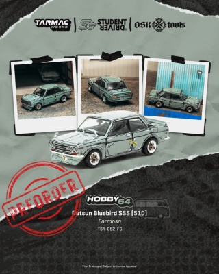 PREORDER TARMAC WORKS 1973 Datsun 510 Bluebird Wagon SSS 1:64