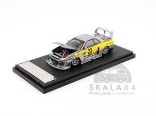 STREET WEAPON GHOST PLAYER Nissan Skyline R34 LBWK-ER34 Liberty Walk ZAMAC 1:64