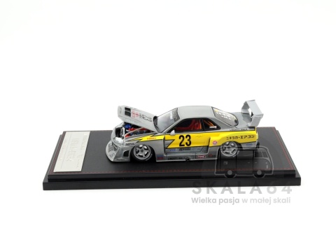 STREET WEAPON GHOST PLAYER Nissan Skyline R34 LBWK-ER34 Liberty Walk ZAMAC 1:64