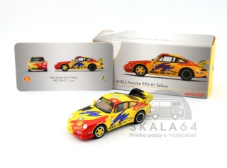 SPARK Porsche 911 993 #1 Silver & Yellow 911 Carrera Cup 1993 Limited Edition 2000 PCS 1:64