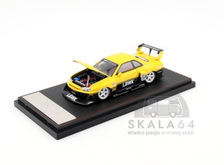 STREET WEAPON GHOST PLAYER Nissan Skyline R34 LBWK-ER34 Liberty Walk Yellow 1:64