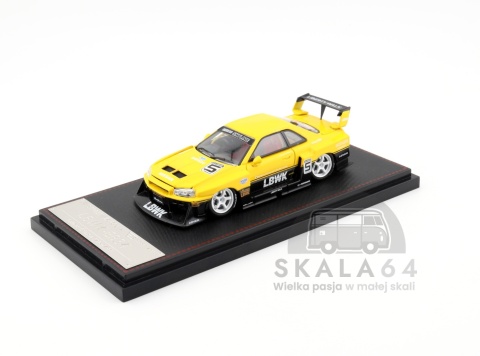 STREET WEAPON GHOST PLAYER Nissan Skyline R34 LBWK-ER34 Liberty Walk Yellow 1:64