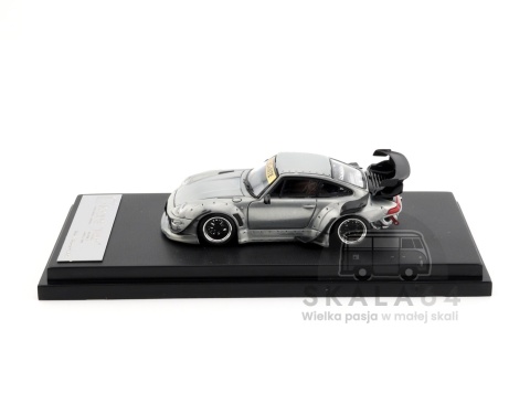 Model samochodu Porsche 911 RWB 993 ICONS ALICANTE Limited Edition 499 PCS ZAMAC w skali 1:64 - bok