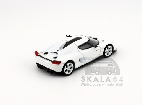 Model samochodu Koenigsegg CC850 White w skali 1:64 - tył
